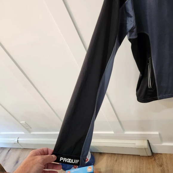 ProQuip Cyclone 1/4 Zip Golf Jacket Windproof Performance Mens Large Gra… - Picture 3 of 12